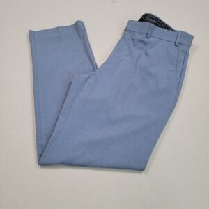 Michael Kors Mens‎ Dress Pants Light Blue 36W x 32L Flat Front Slim Fit Stretch